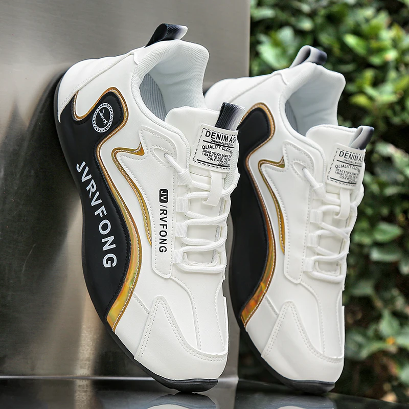 Extrem bequeme gestreifte Wanderschuhe für Herren – atmungsaktiv, wasserabweisend, niedrig geschnitten, mit Schnürung, für Outdoor-Training, Camping-Sneaker – Detail 2