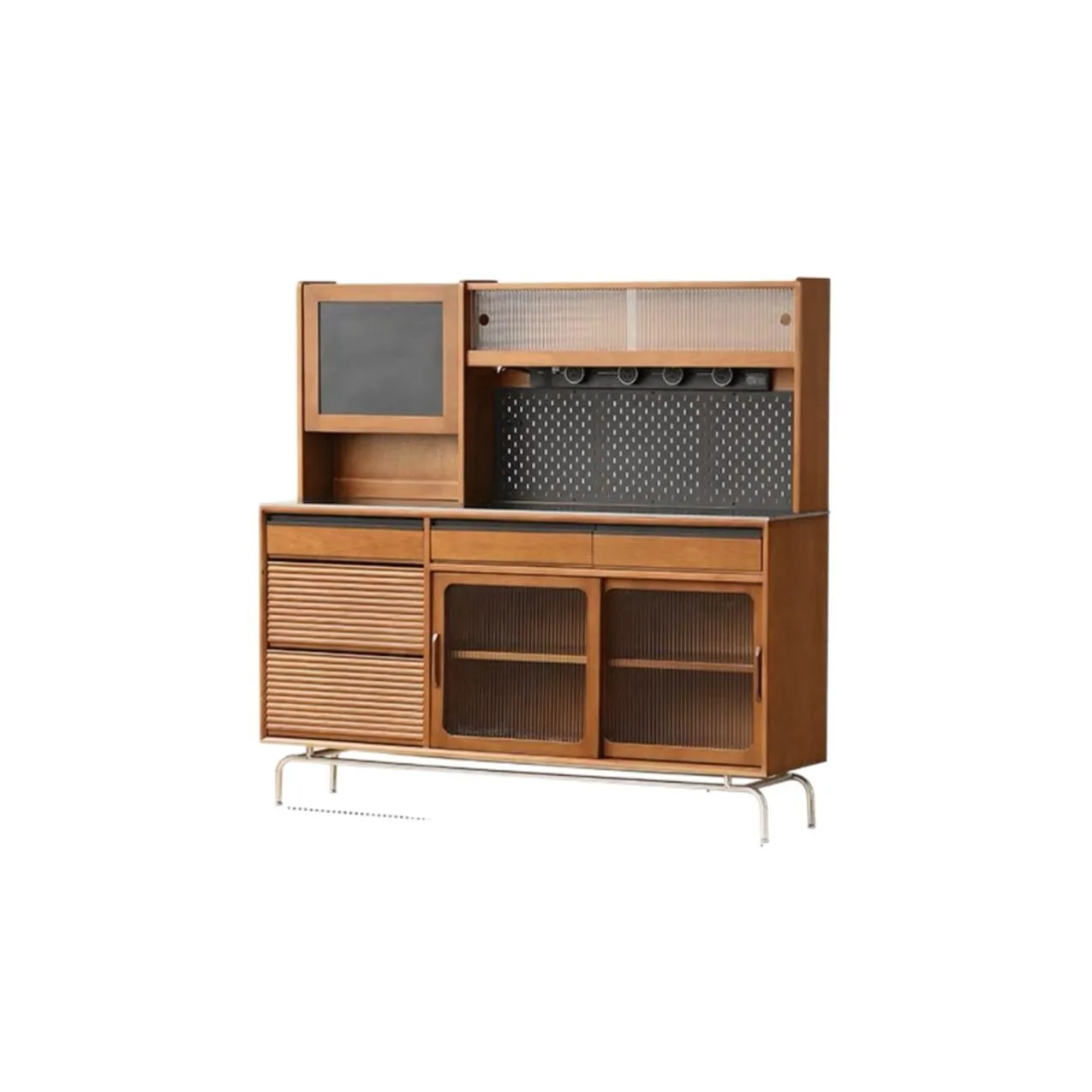 LMM retro style star dining side cabinet boxwood solid wood rock slab dining side cabinet integrated against the wall