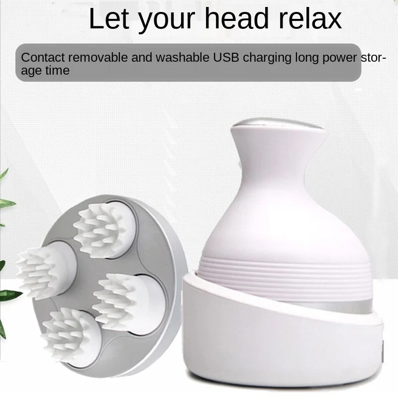 Imagem -02 - Xiaomi Massageador de Cabeça Elétrica sem Fio Couro Cabeludo Massager à Prova Impermeável Água Massagem Corporal Cuidados com a Saúde Ombro Pescoço Tecido Amassar Massagem