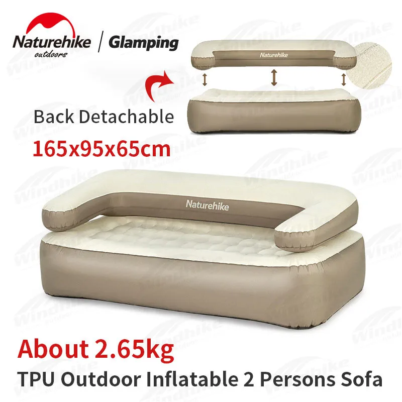 Naturehike TPU Air Inflatable Sofa Removable Camping Bed Inflatable Outdoor Mattress Portable Multifunction Lounger Travel Couch