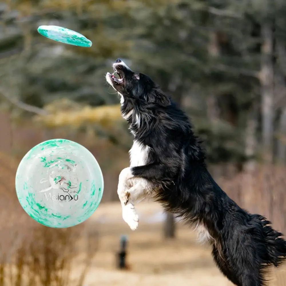 

24cm Dog Toy Flying Disc Colorful Soft Dog Interactive Toy PE Bite Resistant Pet Floating Toy Self Happy