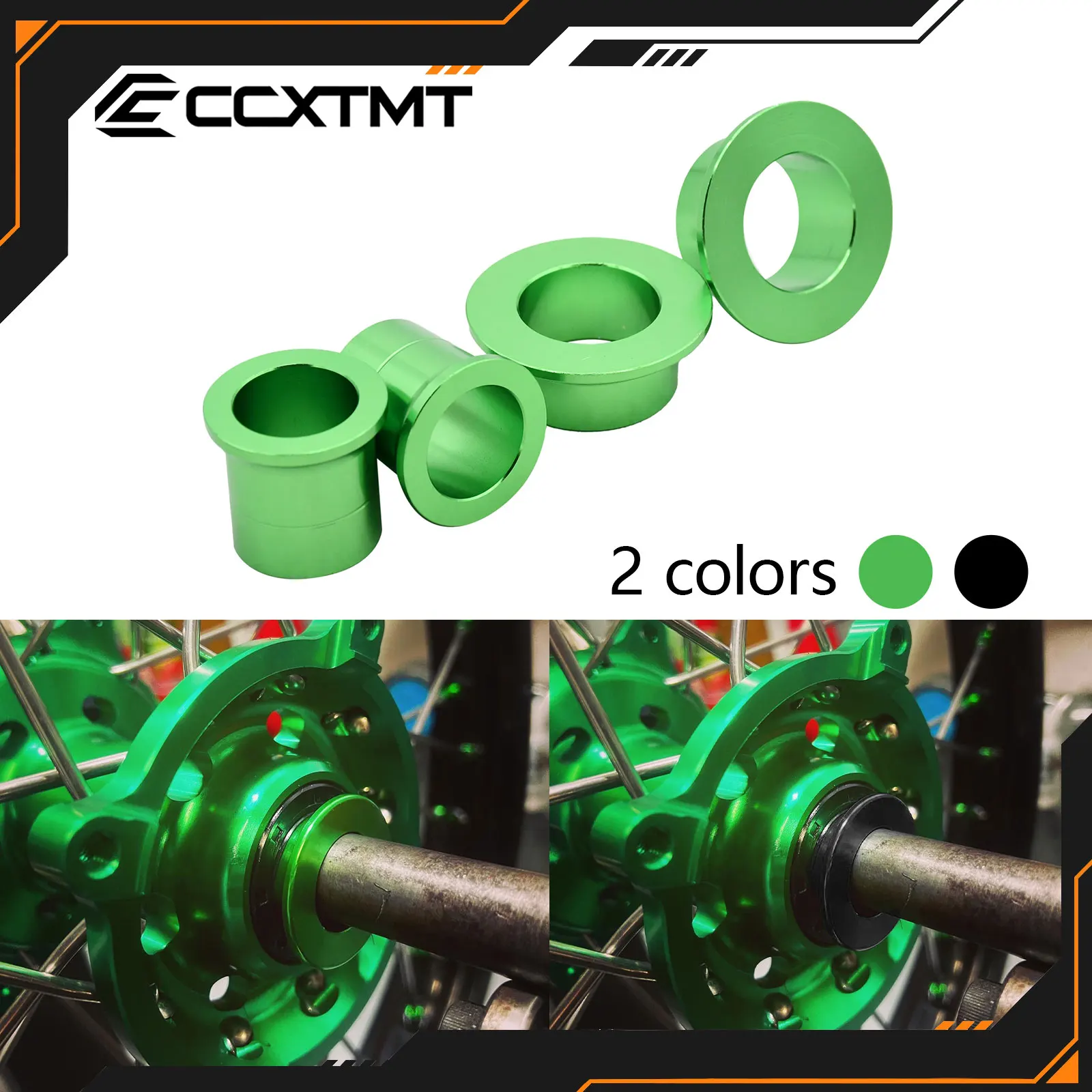 CNC Front Rear Wheel Hub Spacer For Kawasaki KX125 KX250 KX250F KX450F KLX450R KXF 250 450 KX 125 250 250F 450F 2006-2017 2018