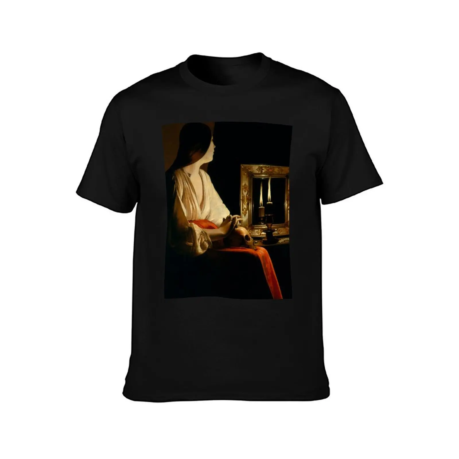 The Penitent Magdalene by Georges de La Tour T-Shirt funny t shirts dark humor T-Shirt