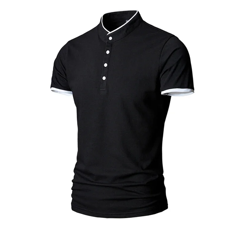 New Men\'s Business Casual POLO Short Sleeved Smooth and Wrinkle Resistant Comfortable Top