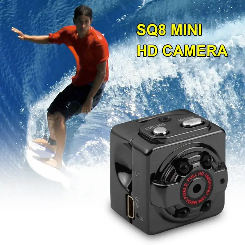 

SQ8 Mini Camera 1080P HD Digital Camcorder Infrared Night Vision Motion Detection Micro Cam 360 Degree Rotation Video Recorder