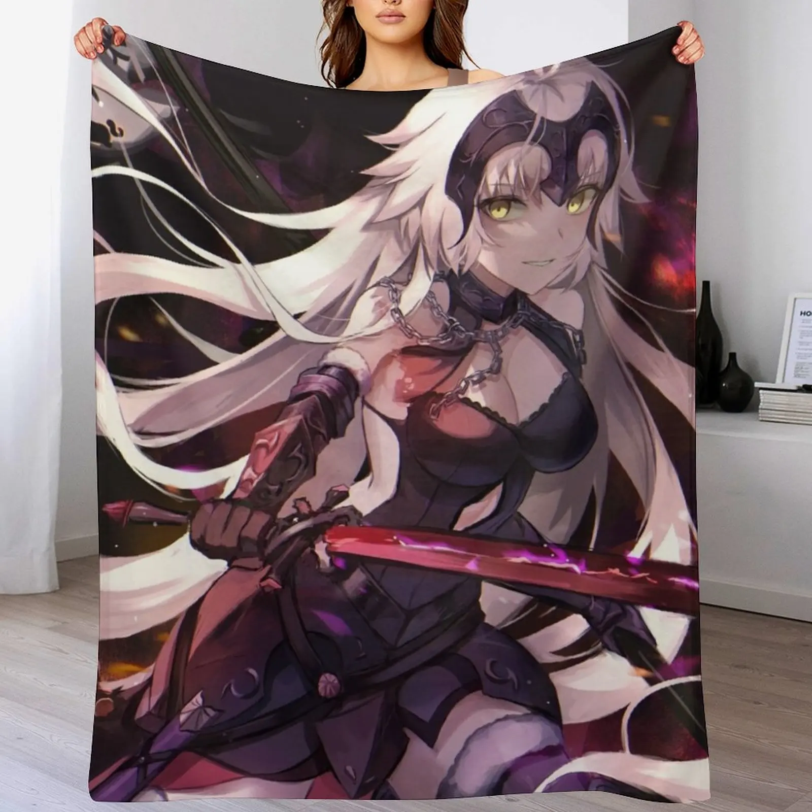 Jeanne Alter Fate Grand Order Throw Blanket Portable Lightweight Blanket for Travel Camping