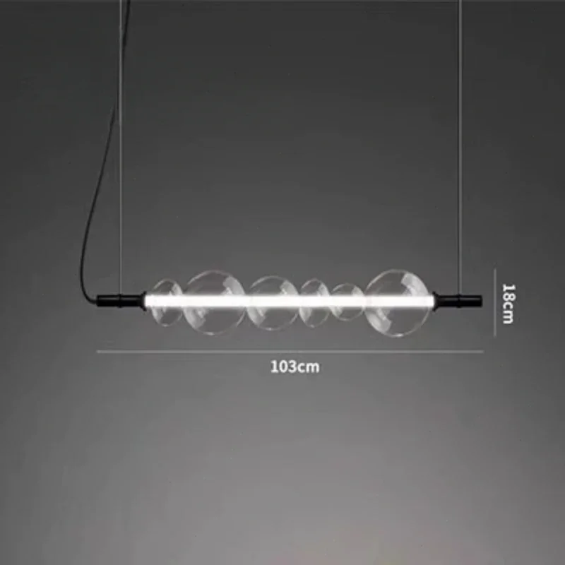 Imagem -05 - Modern Glass Strip Led Pendant Light Sala de Estar e Jantar Cozinha Tabelas de Alimentação Quarto Lustre Home Decor Luminária