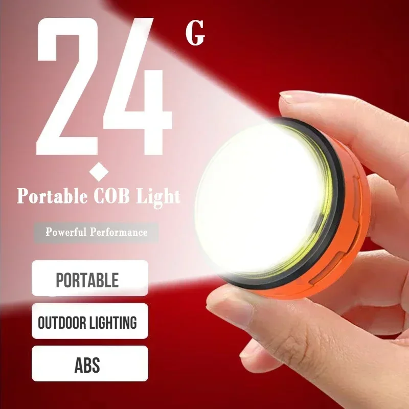 Mini Lampe de Camping LED Multifonctionnelle, Rechargeable avec Base Magnétique pour Tente d'Extérieur, Lanterne Portable d'Urgence pour Randonnée