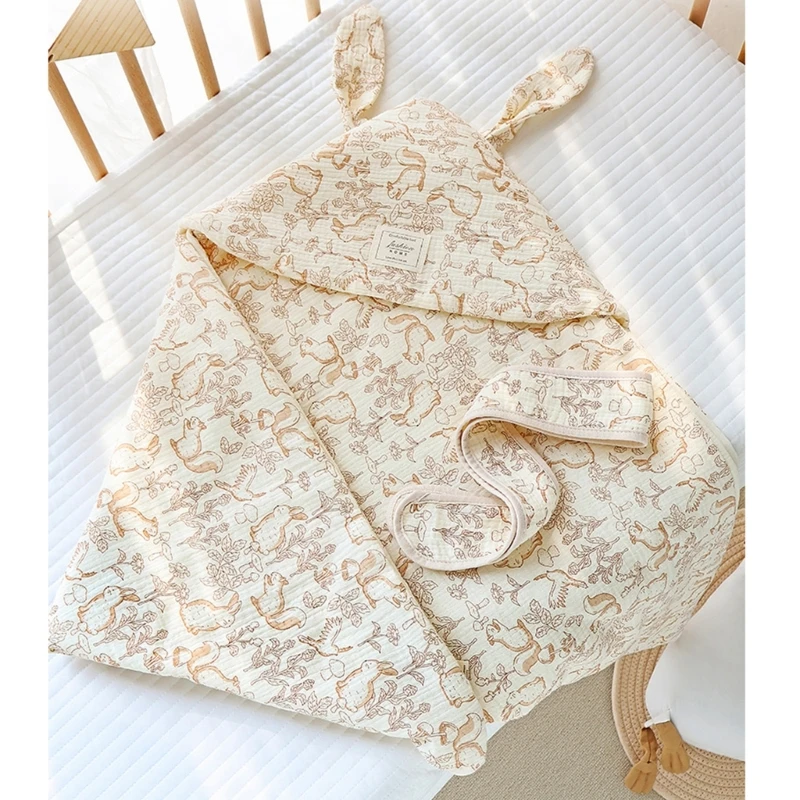 Warm & Comforting Baby Swaddles Cotton Wrap Gentle Touch Newborns Swaddles Blankets Soft & Breathable Wrap for Infants