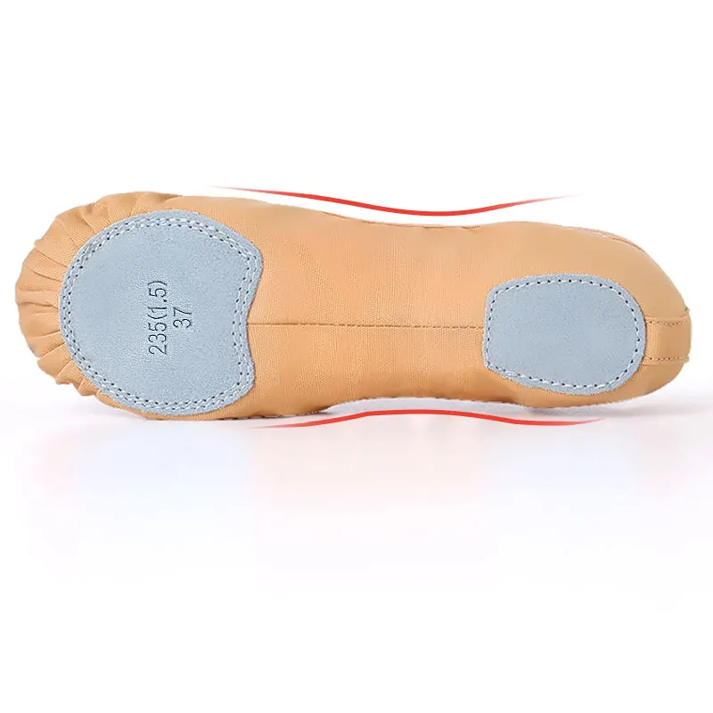 Girls Canvas Ballet Shoes Women Professional Dance Flat  Soft Soled Ballerina Shoes Non-slip Dance Shoe for Practice Performance