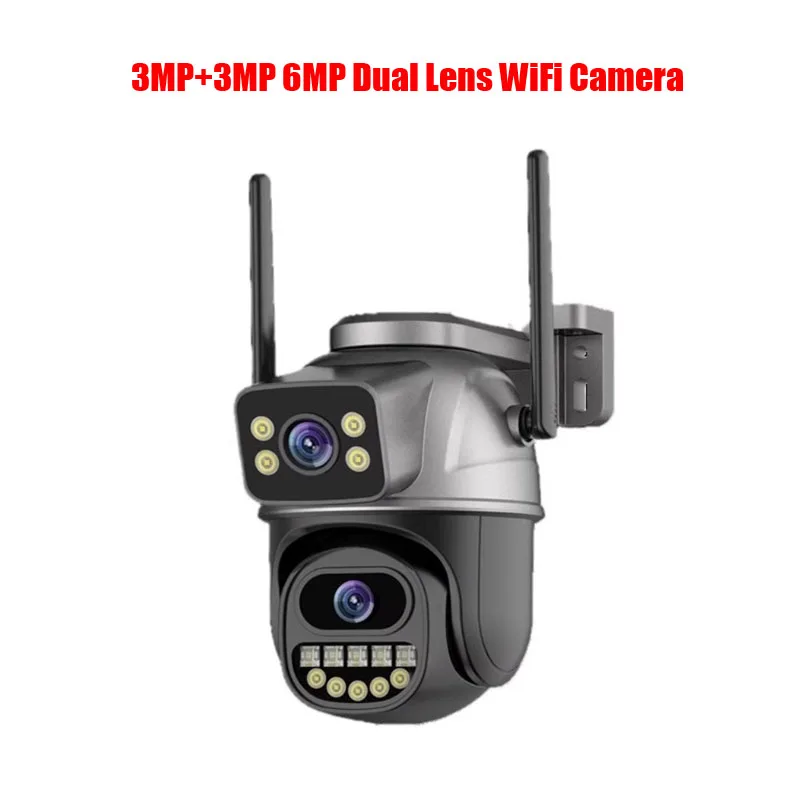3MP+3MP dual camera wireless 6MP WiFi intelligent high-definition network camera ball machine outdoor waterproof 360 degree