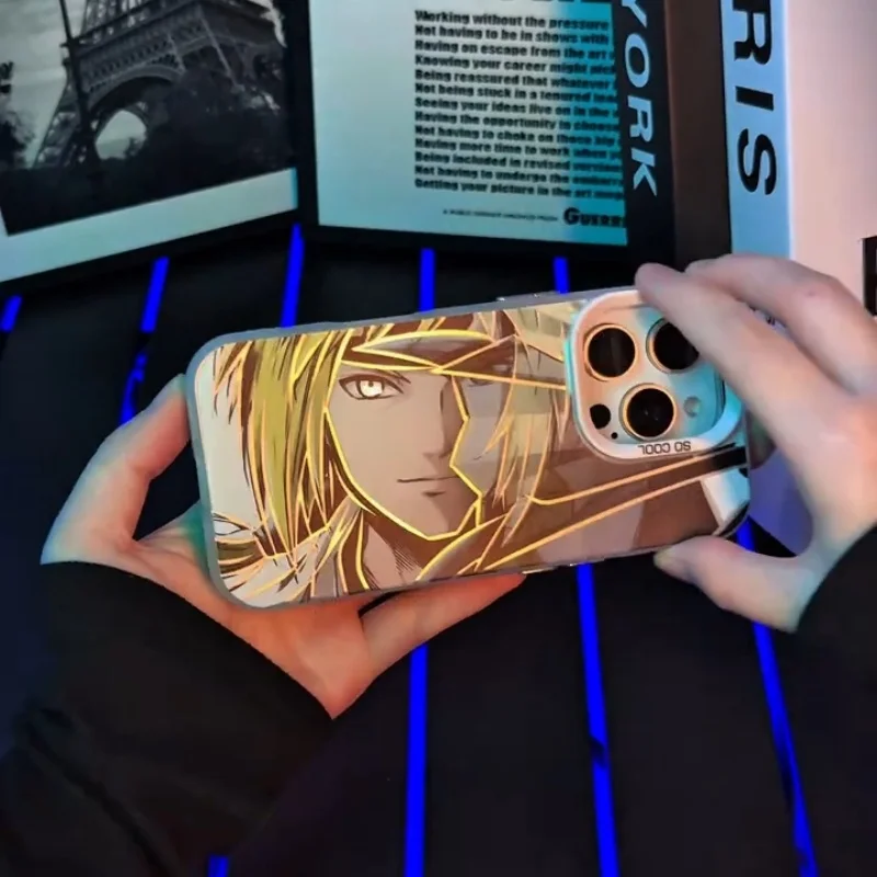 Naruto Namikaze Minato Handyhülle für iPhone 17Pro 16 15 14 13 12 11 Pro Max Air 17PROMAX 3D Japan Anime Gelbe Blitzhülle