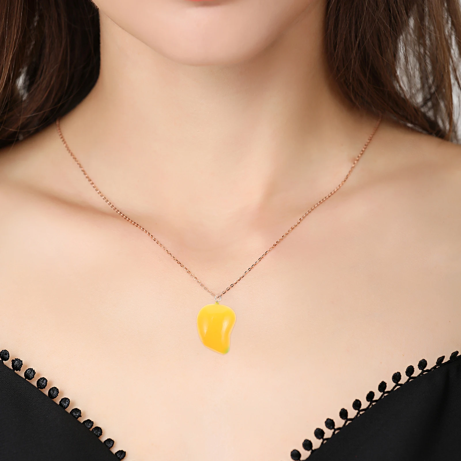 

10Pcs Beautiful Mango Fruit Charms 3D Pendants DIY Jewelry Craft Keychain Making Accessories