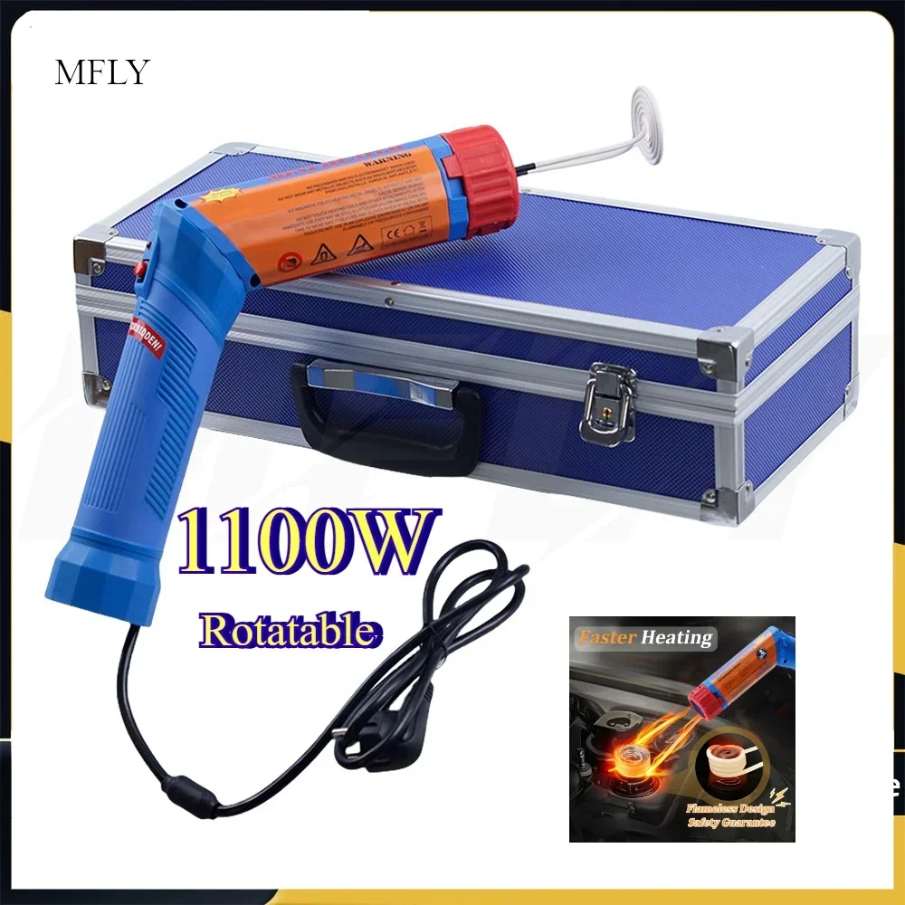 

Новый вращающийся магнитный индукционный нагреватель мощностью 1100 Вт, портативный инструмент для ремонта автомобилей, нагреватель для винтов и гаек с 8 катушками, 110 В/220 В на выбор