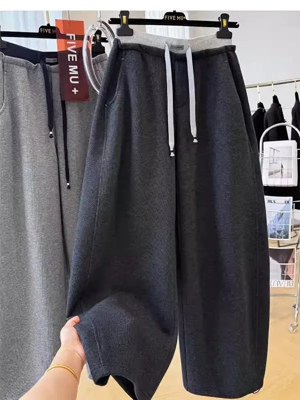 

Повседневные брюки унисекс больших размеров (до 300 фунтов), свободные, в корейском стиле, удобные, осенние, спортивные штаны