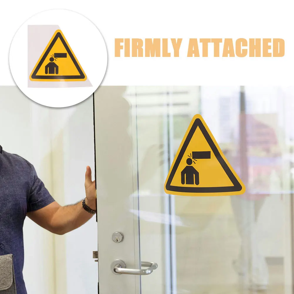6pcs Warning Sign Stickers Low Overhead Clearance Self Adhesive Caution Decal For Parking Lots Warehouses Watch Your Head Safety
