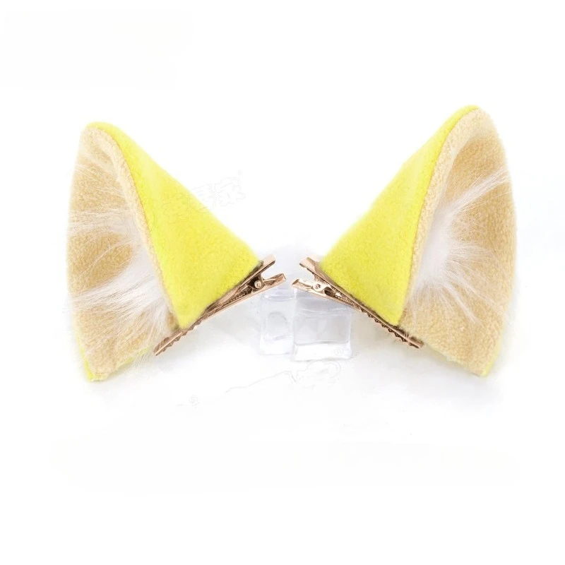 Anime Yakuko Etsushimaru Cosplay Yellow-to-Black Gradient Wig Ear Tail Suit Animals Cat Cos Synthetic Wigs Short Hair for Men