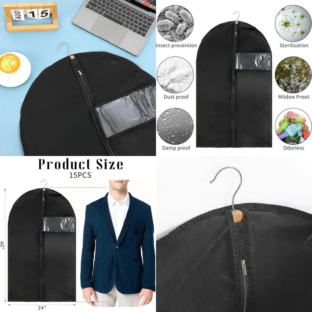 

Men's 40 Suit Travel Bag with Clear Window & ID Holder for Garments