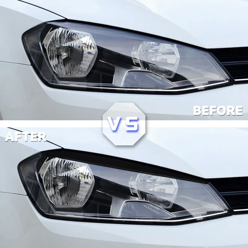 Headlights Eyebrow Eyelids Trim Stickers Cover for Volkswagen VW Golf 7 MK7 GTI R Rline Accessories Car Styling