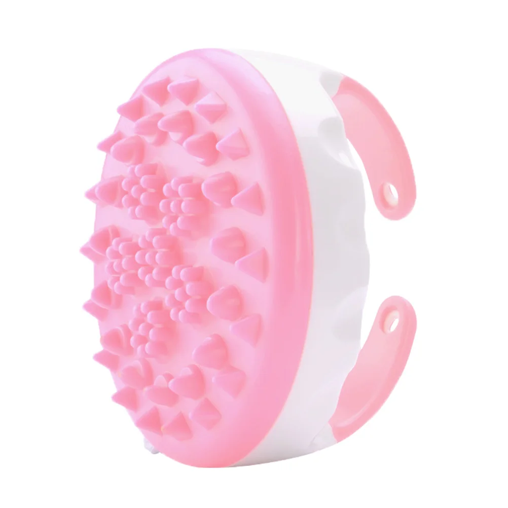 

Handheld Massage Brush Pink Compact Design Smooth Rollers For Body Bath Skin Care Portable Slimming Beauty Tool