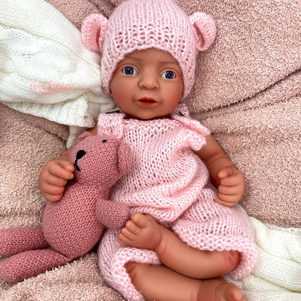 La niña suave de 17 pulgadas puede usar chupetas realistas pesadas de silicona renacido bebé pintado a mano venas visibles regalo de muñeca para la demencia