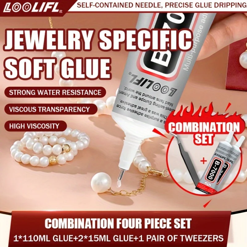 B7000 pegamento de mantenimiento de teléfono móvil, pegamento de joyería, transparente no amarillo, desmontable, adecuado para la tela plástico cuero y otros materiales, adecuado para el mantenimiento de teléfono móvil