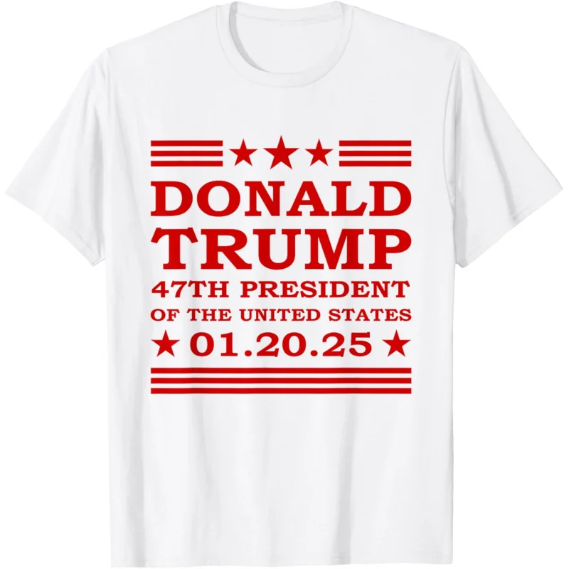 

Patriotic Women's T-shirt for Donald Trump's 2025 Inaugural Ceremony in the United States