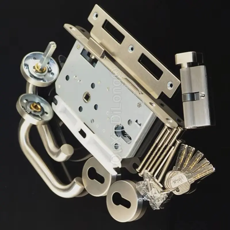 

Brand New Stainless Steel Mortise Door Lock Set Passage Fire Proof Door Handle Locks Security Anti-theft Split Door Lock