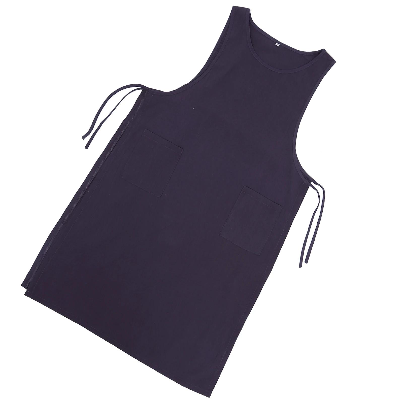 

Cotton Apron Mid length Household Cotton Apron Loose Sleeveless Housework Cooking Apparel Kitchen Wear Comfortable