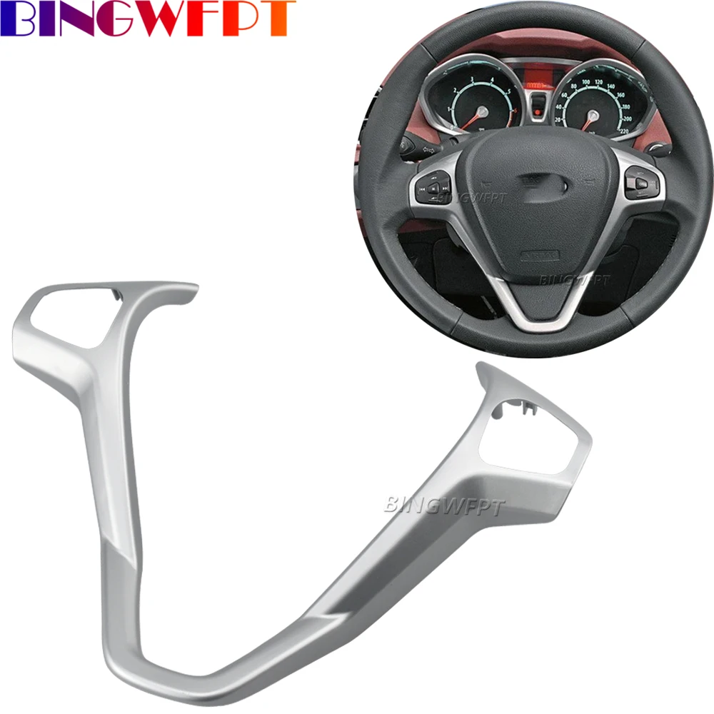 High Quality Steering Wheel Button Frame Cruise Control Switch Panel Accessories For Ford Fiesta Mk7 Mk8 ST Ecosport 2013-2015