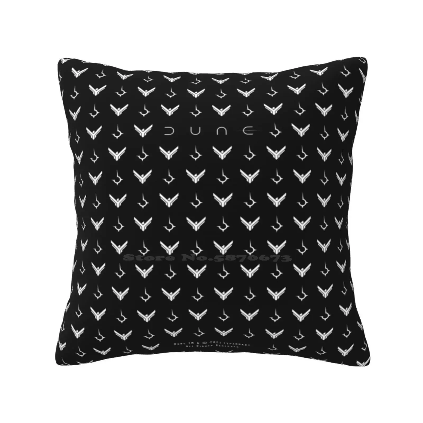 Atreides And Harkonnen Symbol Pattern ( White-Black ) Home Sofa Car Cushion Cover Pillowcase 2020 2021 Movie Fan Art