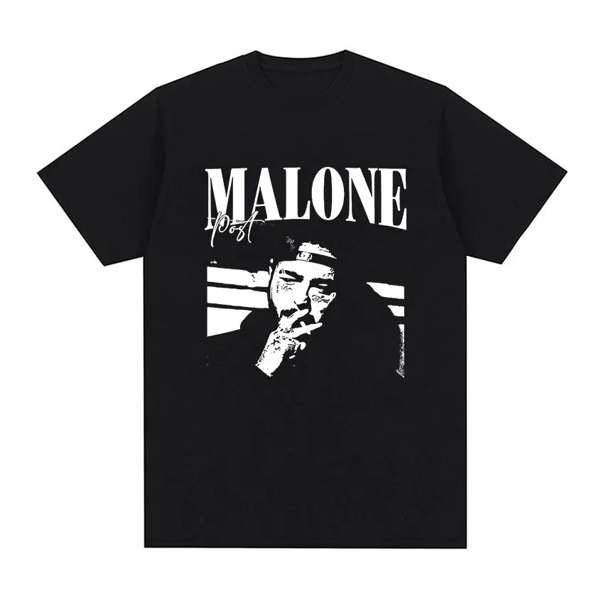 Rapper P-Posts M-Malones Graphic T Shirt Men's Hip Hop Fashion High Quality T-shirts Vintage Oversized Cotton T-shirt Streetwear