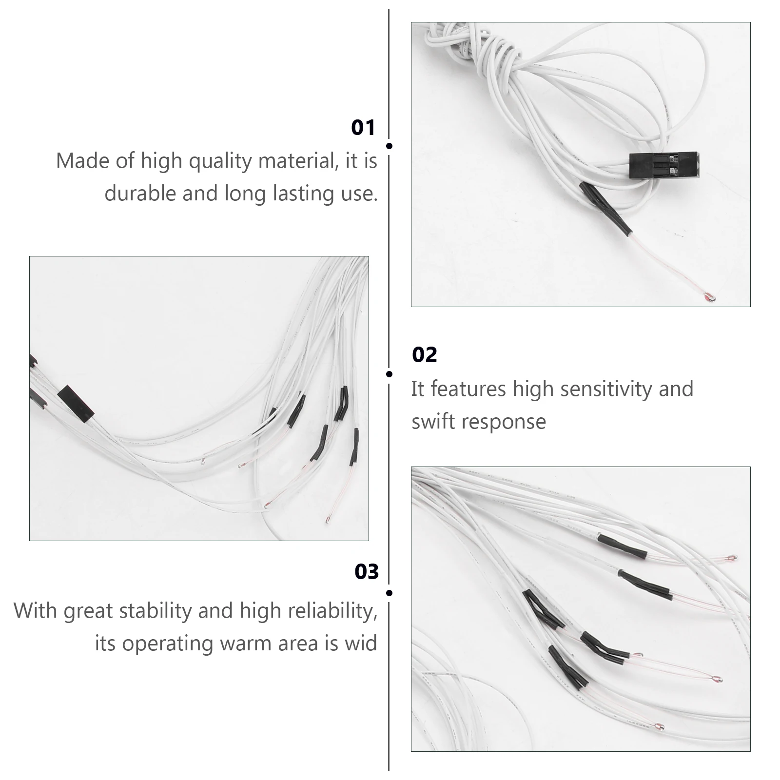 

5 PCS 100K 3D Printer NTC Thermistor Temperature Sensor With Cable for Kossel Reprap 3D Printer