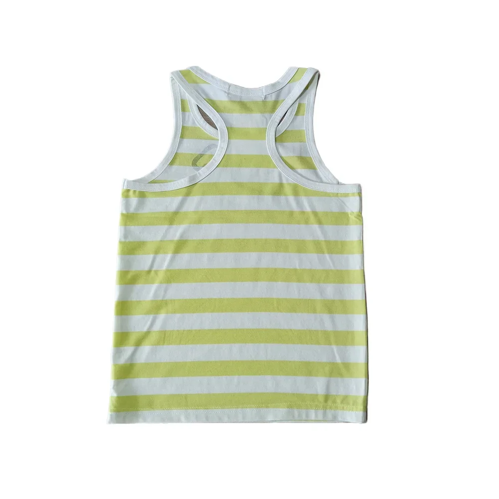 Boys and girls t shirt striped summer new kids vest banana print 3-7 Years