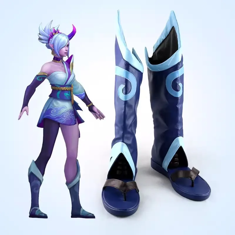 

LOL Riven Cosplay Shoes Game League of Legends Cosplay Long Boots The Exile Cosplay Costume Prop Shoes for Halloween Party Gift