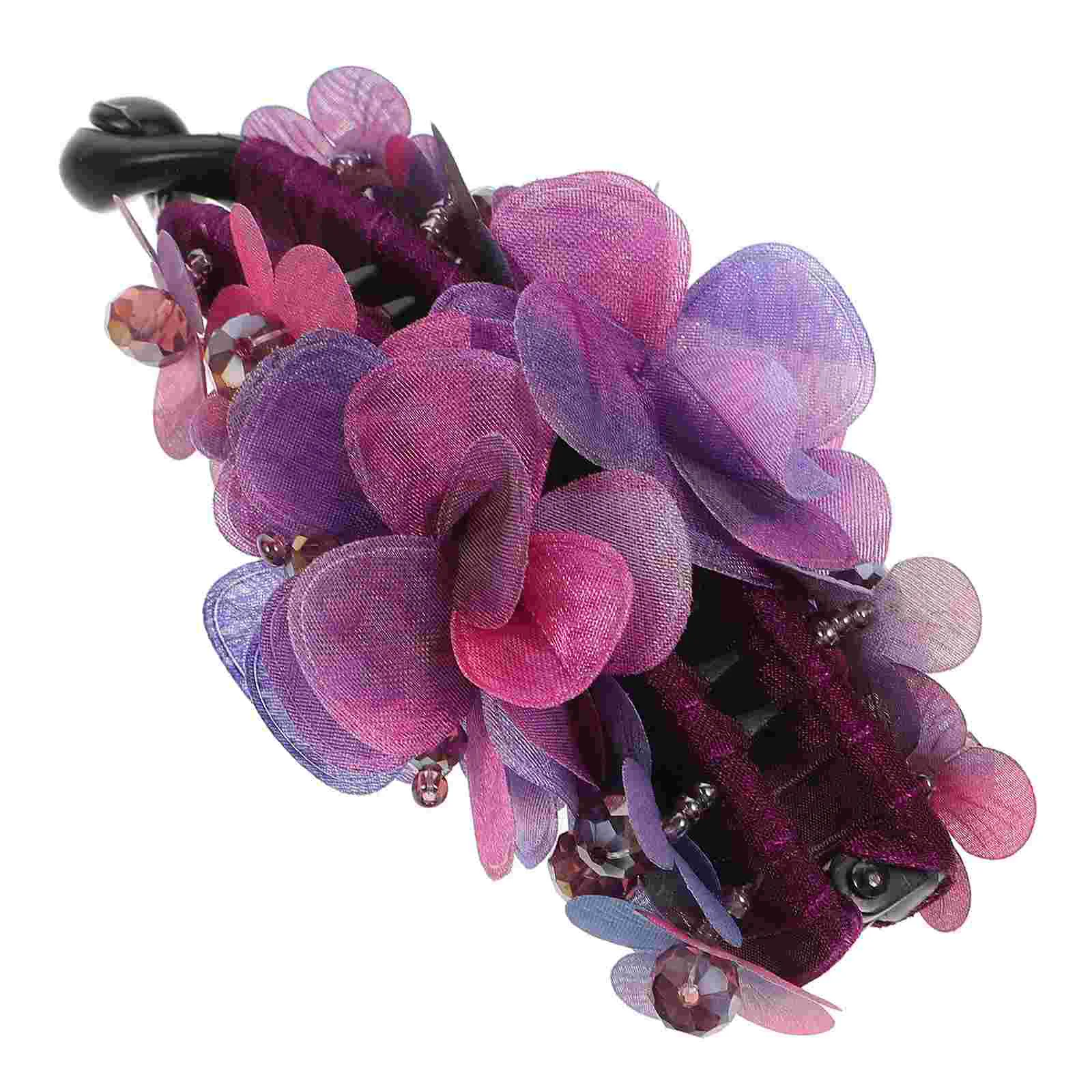 

Bobby Pins for Women Long Hair Clip Claw Banana Fashion Resin Purple Updo Ponytail Miss