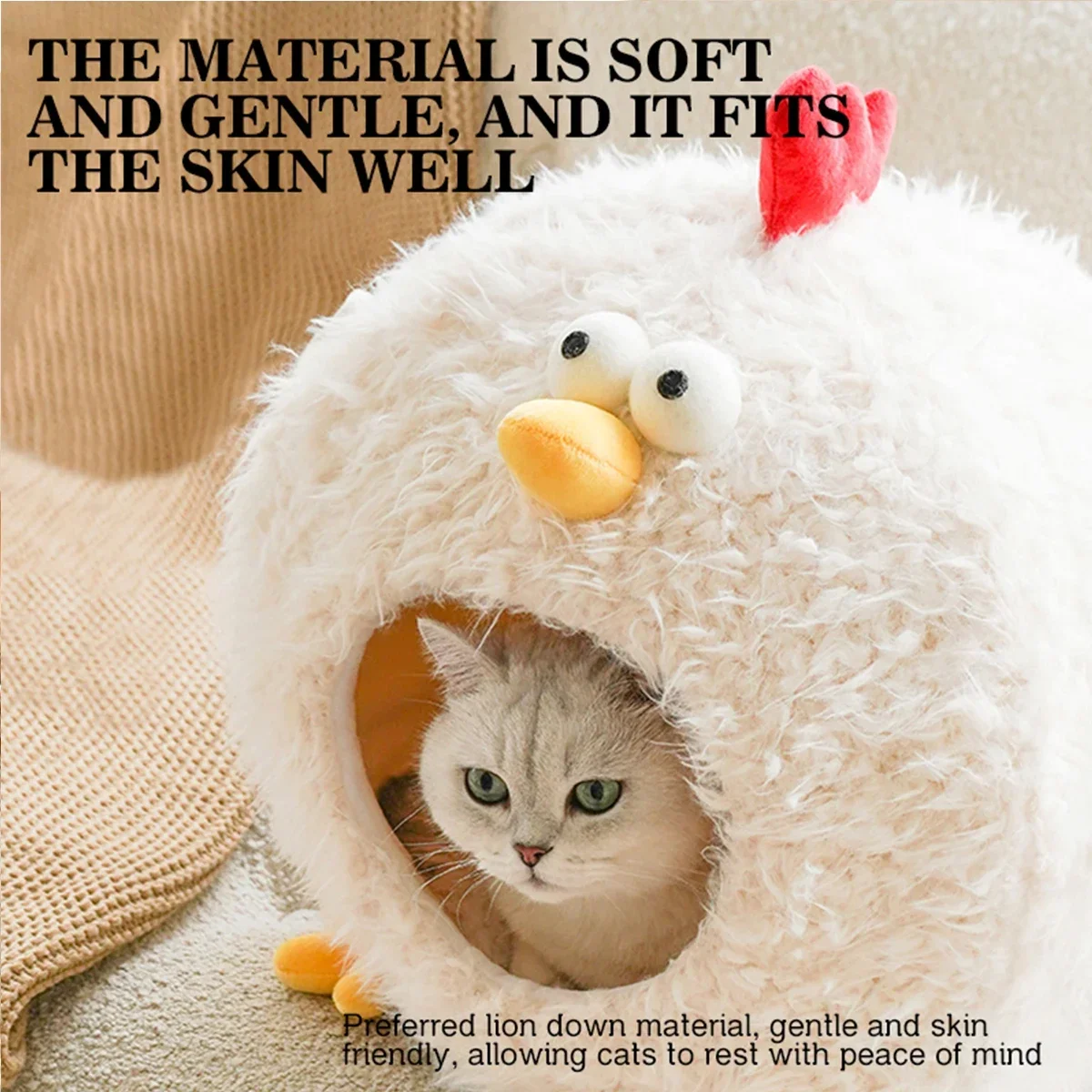 Cama para gatos cerrada y transpirable, suave y lavable a máquina - imagen 5