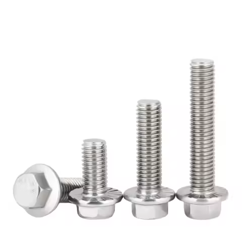 WZHUIDA M5 M6 M8 M10 M12 304 Stainless Steel Hexagon Head with Serrated Flange Cap Screw Hex Washer Head Bolt A2-70 GB5787
