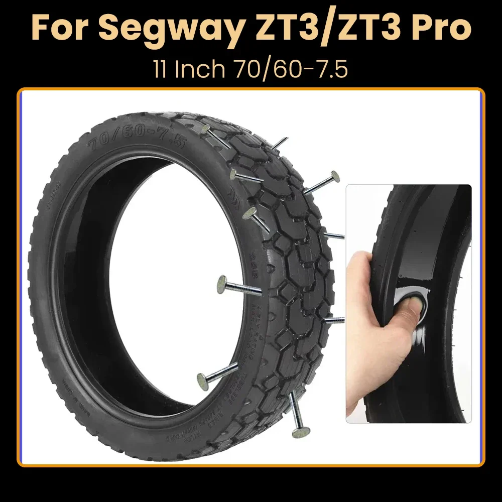 

11-дюймовая самовосстанавливающаяся шина 70/60-7,5 с Goo для Segway ZT3/ZT3 Pro, электрический скутер, внедорожные вакуумные бескамерные шины, замена