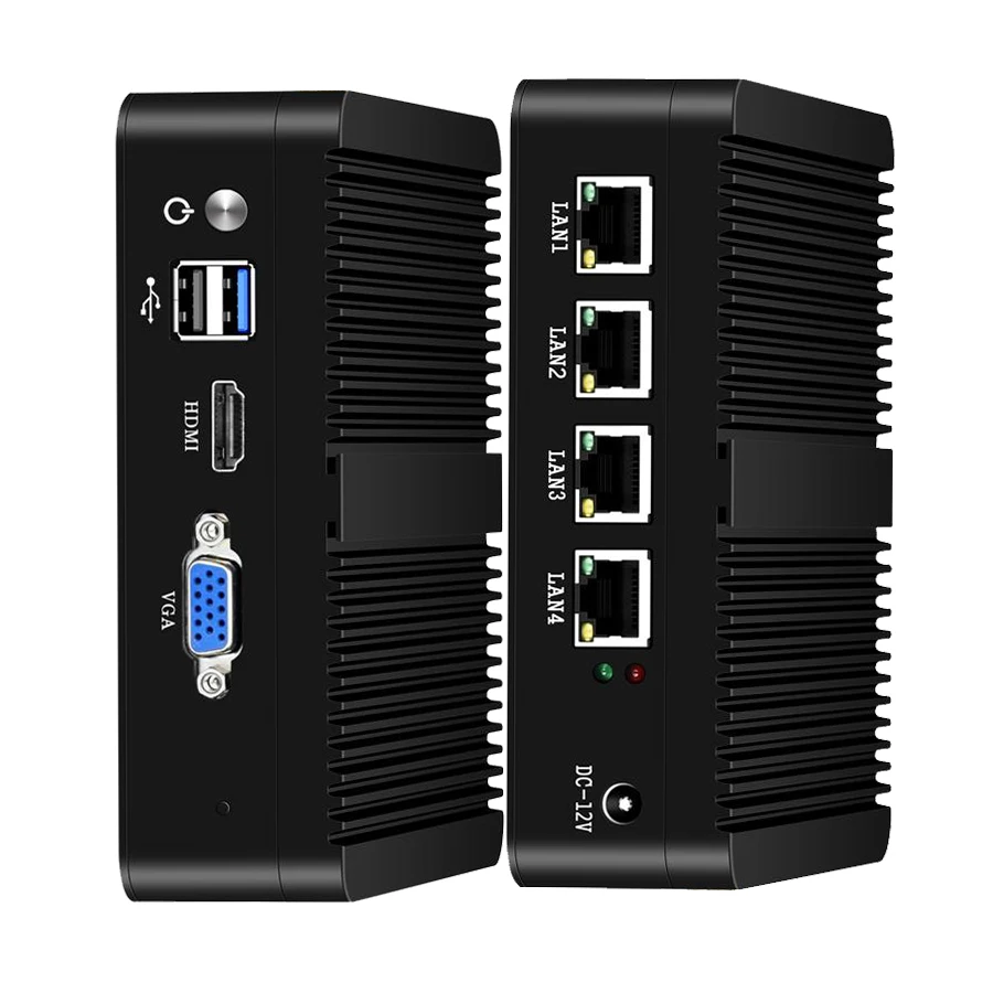 4 Ethernet Mini PC Intel N100 N2830 J1900 J4125 N5105 CPUs X86 Firewall Router Pfsense OPNSENSE Windows Linux Máquina Virtual