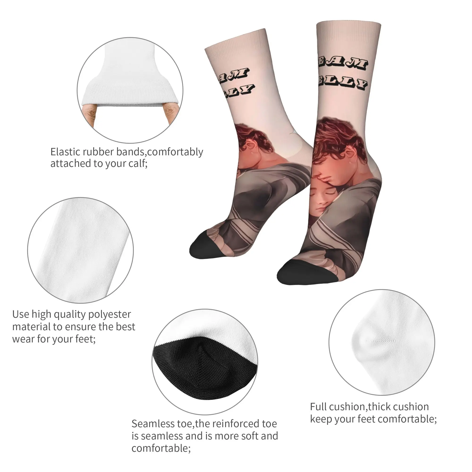 كوزينز فريق الشاطئ كونراد الصيف تحولت إلى جوارب جميلة جوارب الترفيه زوجين لينة الخريف مخصصة عدم الانزلاق الجوارب