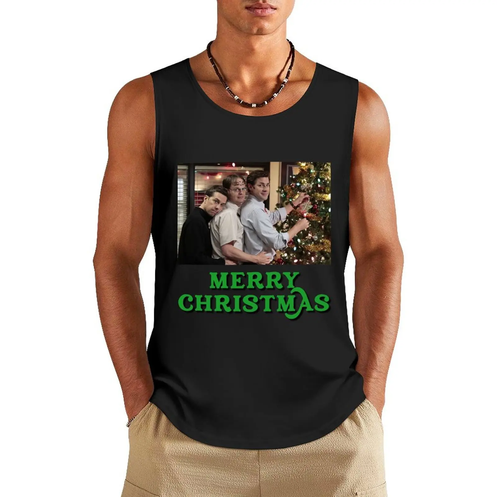 

Merry Christmas from The Office Tank Top men clothings Vest male