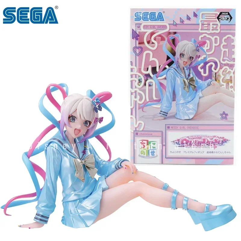 Em estoque 100% original sega pm necessidade menina overdose kange pvc 10cm anime figura modelo figuras de ação coleção ornamento brinquedo