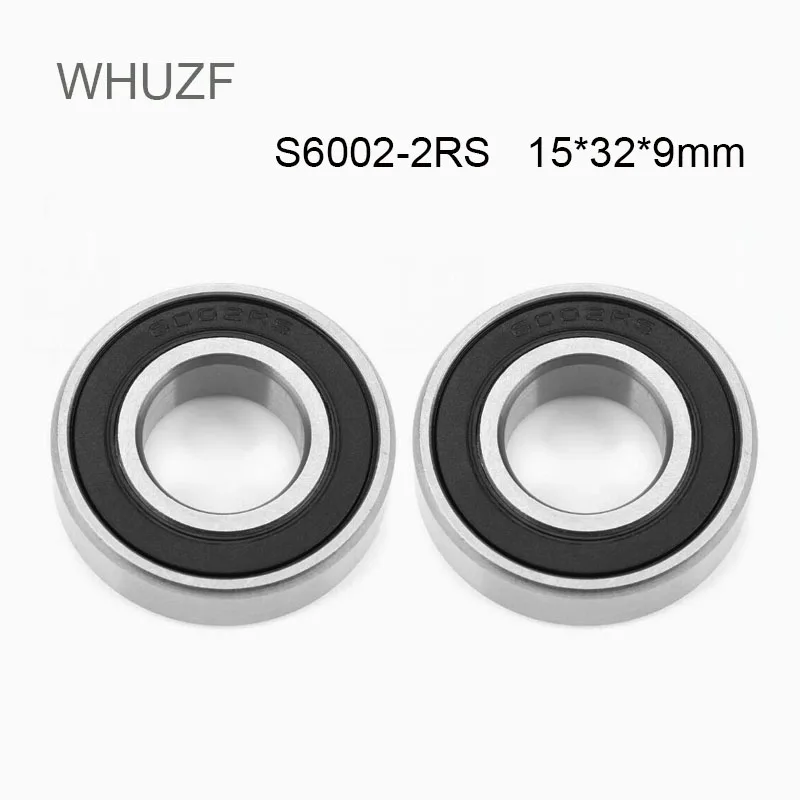 WHUZF 5/10PCS S6002RS Bearing 15*32*9 mm ABEC-5 440C Stainless Steel S S6002RS Ball Bearings S6002 Stainless Steel Ball Bearing