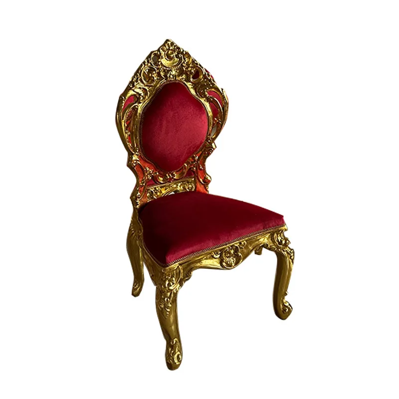 

Luxury European solid wood hotel wedding cafe Rose chair