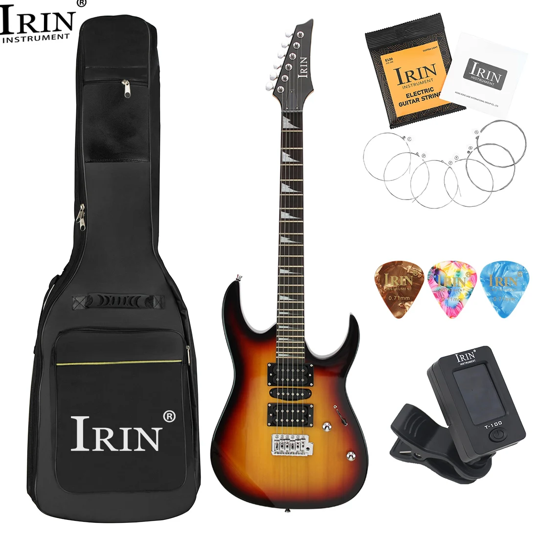 

IRIN 6 Strings Trend Electric Guitar 24 Frets Rosewood Fingerboard Electric Guitar with Backpack Pickup Paddle String