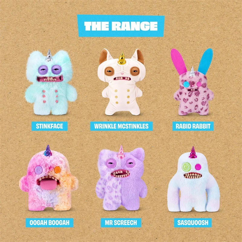 Original Fuggler Funny Ugly Teeth Monsters Plush Toys Fugglercorns Kawaii Unicorn Stinkface Sphynx Cat Screech Peluche Dolls view 2