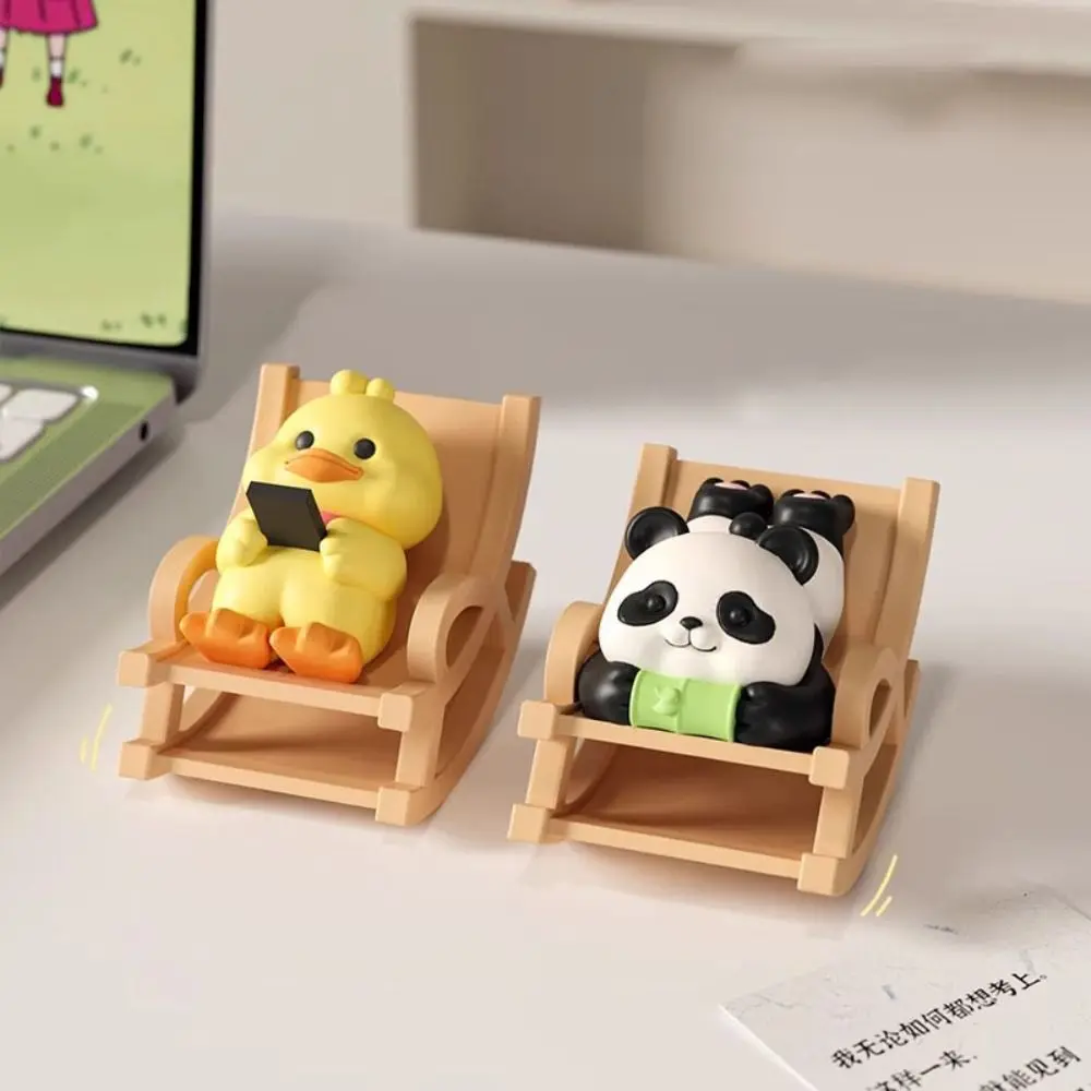 Chaise à Bascule en Résine de Cochon, Figurine Miniature de Dessin Animé Jetable, Micro Statue de Paysage, Jouet Modèle d'Animal de Dessin Animé, Artisanat