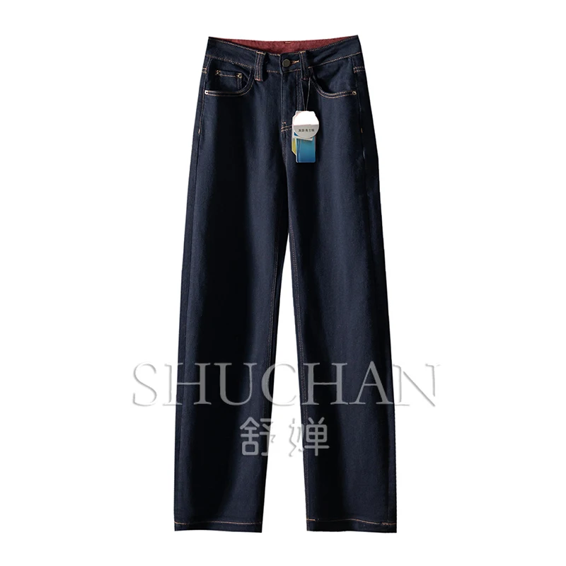 

Winter High Waist Straight Jeans Women Pantalones De Mujer COTTON POLYESTER SPANDEX Women Jeans