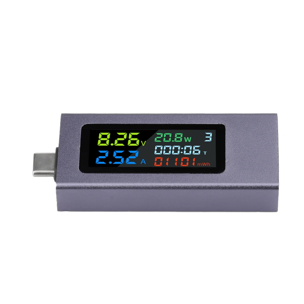 Testeur de Charge rapide multifonction, double Interface tpye-c, testeur de puissance de Charge électronique, affichage LED, compteur de tension et de courant